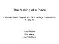 The Making of a Place Columnar Basalt Geopark and Earth Heritage Conservation in Penghu