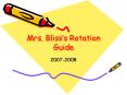 Mrs. Blisss Rotation Guide