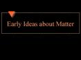 Early Ideas about Matter