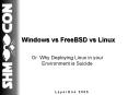 Windows vs FreeBSD vs Linux
