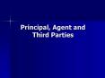 Principal, Agent and Third Parties
