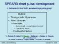 SPEAR3 short pulse development J. Safranek for the SSRL accelerator physics group