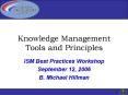 ISM Best Practices Workshop