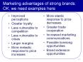 Marketing advantages of strong brands: OK, we need examples here
