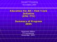 Education For All Fast Track Initiative EFA FTI Summary of Progress 2005