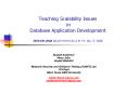 Teaching Scalability Issues in Database Application Development ISECON2006