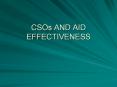 CSOs AND AID EFFECTIVENESS