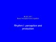 MUSC 2911 Music Perception and Cognition
