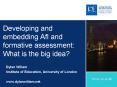 Developing and embedding Afl and formative assessment: What is the big idea