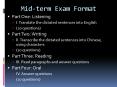 Midterm Exam Format