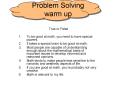 Problem Solving warm up