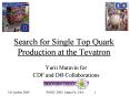 Search for Single Top Quark Production at the Tevatron