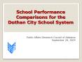 School Performance Comparisons for the Dothan City School System