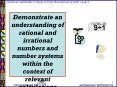 Demonstrate an understanding of rational and irrational numbers and number systems within the contex