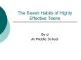 The Seven Habits of Highly Effective Teens
