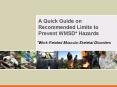 A Quick Guide on Recommended Limits to Prevent WMSD Hazards