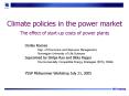 Climate policies in the power market The effect of startup costs of power plants