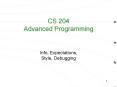 CS 204 Advanced Programming