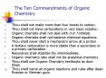 The Ten Commandments of Organic Chemistry