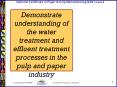 Demonstrate understanding of the water treatment and effluent treatment processes in the pulp and pa