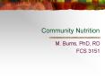 Community Nutrition