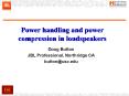 Power handling and power compression in loudspeakers