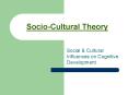 SocioCultural Theory