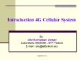 Introduction 4G Cellular System