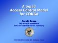 A typed Access Control Model for CORBA