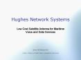 Hughes Network Systems Low Cost Satellite Antenna for Maritime Voice and Data Services