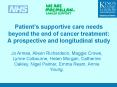 Patients supportive care needs beyond the end of cancer treatment: A prospective and longitudinal st