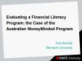 Evaluating a Financial Literacy Program: the Case of the Australian MoneyMinded Program