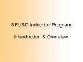SFUSD Induction Program Introduction