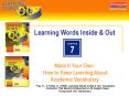 Learning Words Inside and Out: Chapter 7 Make It Your Own: How to Keep Learning About Academic Vocab