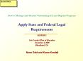 How to Manage and Monitor Outstanding EL and Migrant Programs Apply State and Federal Legal Requirem