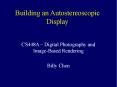 Building an Autostereoscopic Display