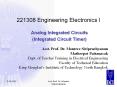 221308 Engineering Electronics I