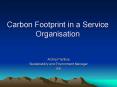 Carbon Footprint in a Service Organisation