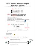 Phone Practice Interview Program Application Process Please read the PHONE PRACTICE INTERVIEW PROGRA