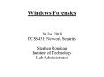 Windows Forensics