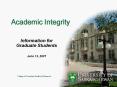 Academic Integrity
