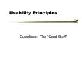 Usability Principles