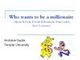 Who wants to be a millionaire - Shyon K.Lam, David M.Pennock, Dan Cosley, Steve Lawrence