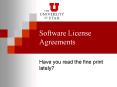 Software License Agreements