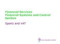 Financial Services Financial Systems and Control Section