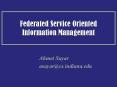 Federated Service Oriented Information Management