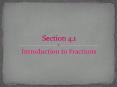 Introduction to Fractions