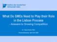 What Do SMEs Need to Play their Role in the Lisbon Process Answers to Growing Competition