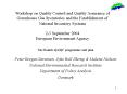 Workshop on Quality Control and Quality Assurance of Greenhouse Gas Inventories and the Establishmen
