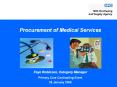 Procurement of Medical Services